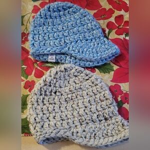 2 Women's Wool Newboy Style Toques